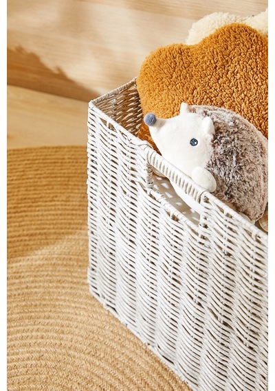 Ocean Home Textile Çocuk Odası Yıkanabilir Gri Pp Rattan Sepet 33 X 33 X 33 Cm