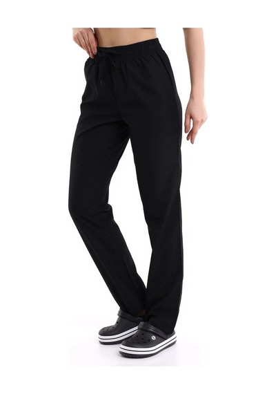 Alpaka Unisex Pantolon Bel Lastikli - Siyah