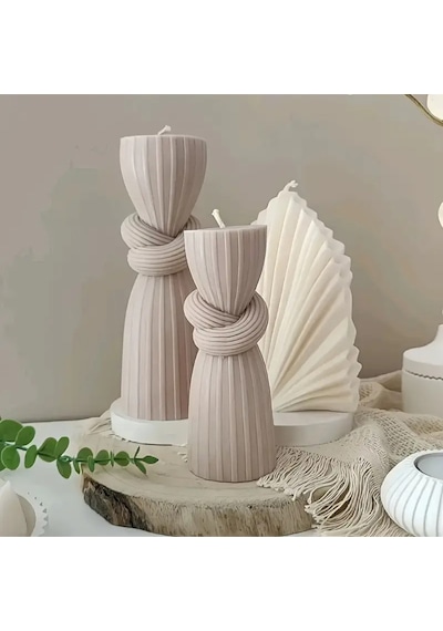 Düğüm Sütun Mum Silikon Kalıp S886