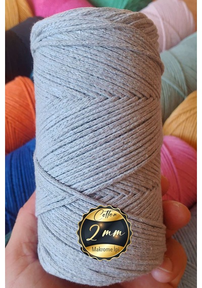 Koton Pamuk Makrome İpi 250 Gr 2mm Cotton Zincir Makrome Çanta İpi Supla İpi Runner İpi