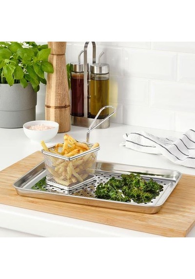 Kulplu Servis Sepeti, MeridyenDukkan Çelik 10Cm Patates-Garnitür