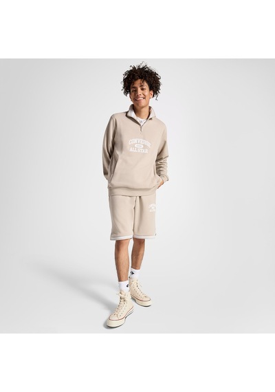 Converse Classic Sport Yarım Fermuarlı Erkek Bej Sweatshirtdüz10026710