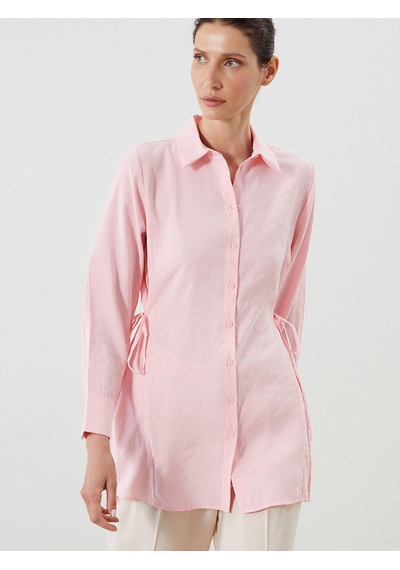 Lcwaıkıkı Classic Pembe Modal Karışımlı Kadın Gömlek Tunik
