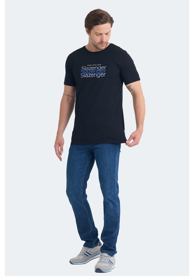 Slazenger Pallu I Erkek Siyah Tişört Siyah