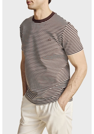 Brooks Brothers Bisiklet Yaka Çizgili T-shirt Erkek T Shirt Bbss26mts016292 Kahve-ekru Brooks Brothers Bisiklet Yaka Çizgili T-shirt Erkek T Shirt Bbss26mts016292 Kahve-ekru