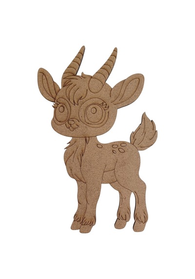 Boyanabilir Ahşap Geyik Figürü 16x10 Cm 10 Adet
