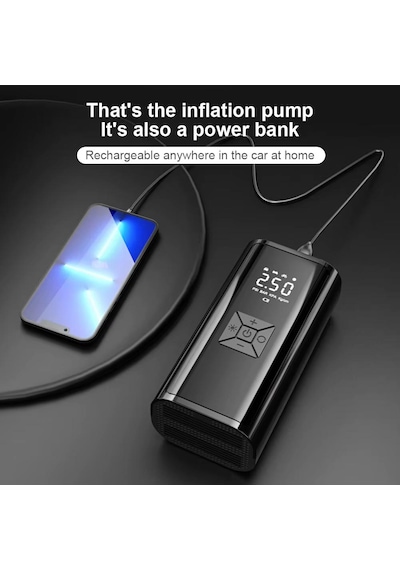Ga97 6000mah Taşınabilir Elektrikli Hava Pompası 150psi Lastik, Bot, Top Şişirme Oto Hava Kompresörü 01