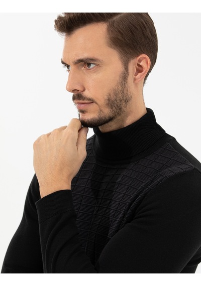 Pierre Cardin Erkek Siyah Triko Kazak 50259787-vr046 Siyah