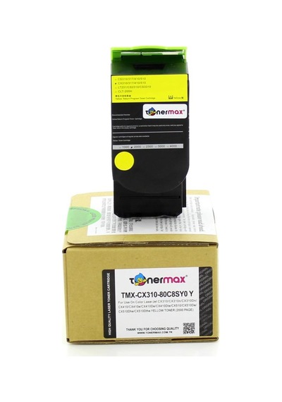 Tonerturk Lexmark 80C8Sy0 Sarı Uyumlu Toner / Cx310 / Cx410 / Cx510
