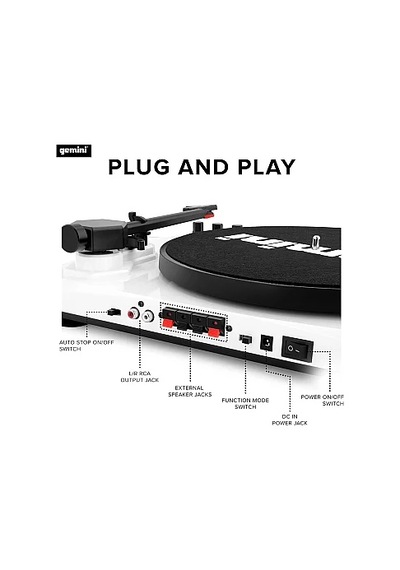 Tt-900 Bluetooth Stereo Turntable Paket Beyaz