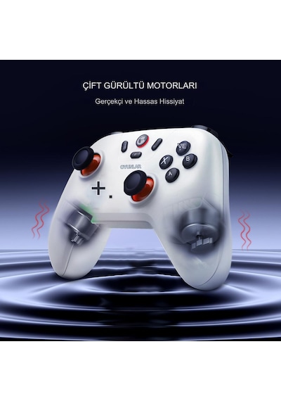 Gamesir Nova Lite T4n Kablosuz Oyun Kolu Pc Android   iOS Uyumlu Beyaz