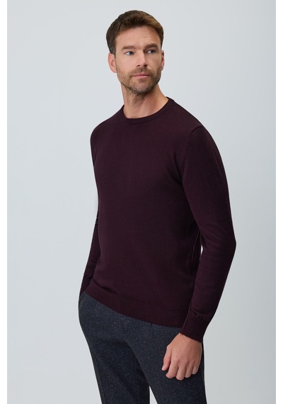 Morven Erkek Mor Basic Bisiklet Yaka Triko 27kc017005309 Mor