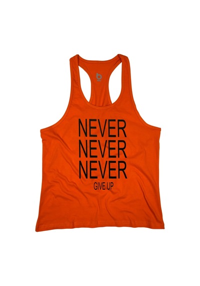 Bluu Nevernever2 Fitness Gym Tank Top Sporcu Atleti (532942053) Turuncu