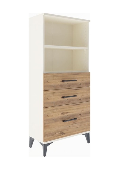 Arges Dolap 2 Raflı 3 Çekmeceli 60x30x134 Aytaşı-çam Aytaşı
