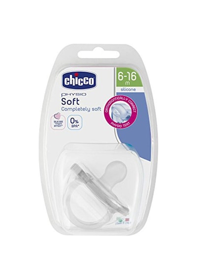Chicco Physio Soft Komple Silikon Emzik 6-16 Ay Şeffaf