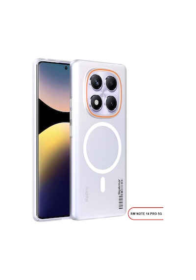 Redmi Note 14 Pro 5g Magsafe Uyumlu Mat Sert Klein Kılıf Beyaz