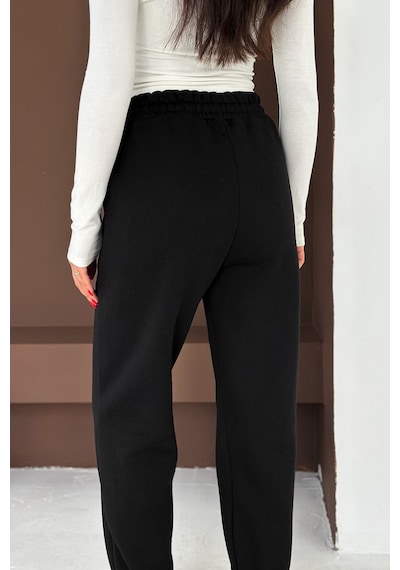 Kadın Yüksek Bel Jogger Eşofman Altı Soft Motion SiYAH