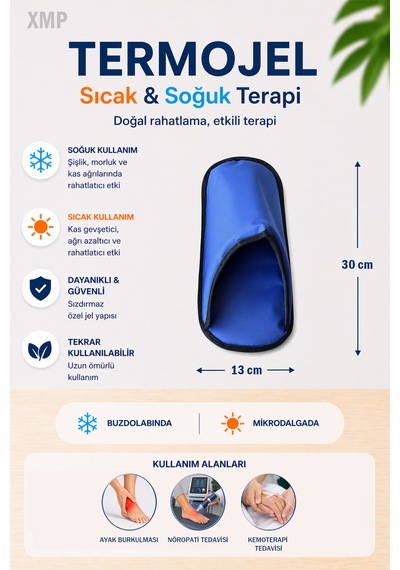 Kemoterapi Terliği, Nöropati Terliği, Soğutucu Buz Jel, Terlik, Terlik Termojel, 1 Çift