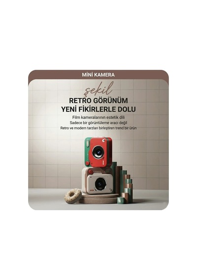48 Mp Mini  Retro Tasarımlı Video Kayıt Şarjlı Mini Kamera Aksiyon Kamera