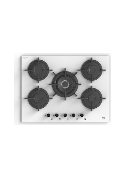 Teka PAC 75.2 5G AI AL TR CI Beyaz Sim Ankastre Kristal Wok Cam Gazlı Ocak 40245151