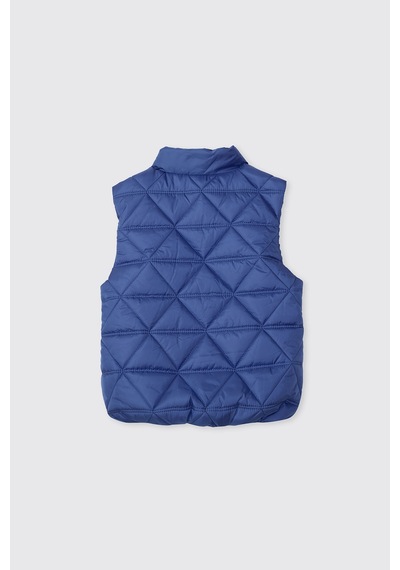 Panço Erkek Çocuk Yakalı Micro Yelek 2621bk23003 Mavi
