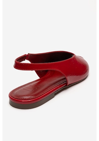 Luvishoes Serına Kırmızı Kırışık Rugan Kadın Sandalet