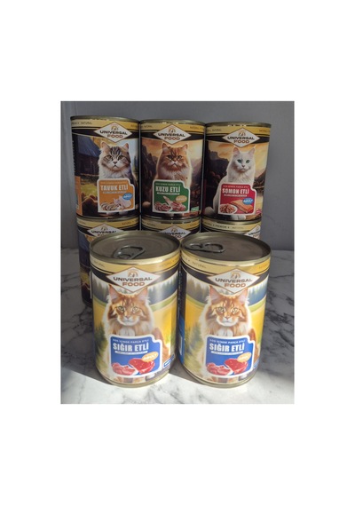 2 Adet 400 Gr Sığır Etli Parça Etli Soslu Yaş Kedi Maması