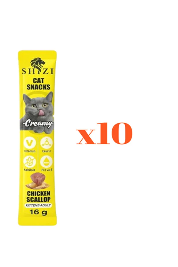 Shzi Shizi Creamy Krema Kedi Ödülü Tavuk Ve Deniz Tarklı 10x16gr