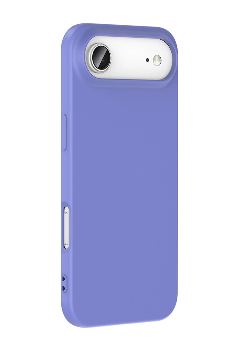 Apple Uyumlu iPhone 17 Air Kılıf Lansman İçi Kadife Kamera Korumalı Mara Silikon Kılıf-lila Lila