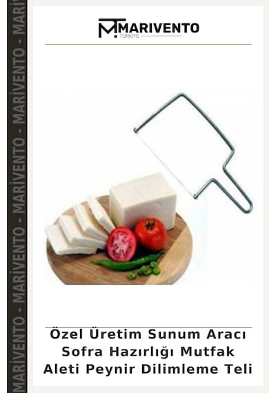 Özel Üretim Sunum Aracı Sofra Hazırlığı Mutfak Aleti Peynir Dilimleme Teli Çok Renkli