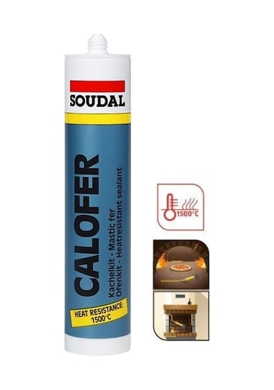 Soudal Calofer 1500 C Isıya Dayanıklı Şömine Fırın Soba Mastik 300 Ml Siyah