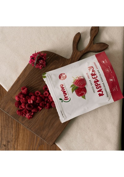 Fruvivo Dondurularak Kurutulmuş Ahududu Freeze Dry Raspberry Şeker İlavesiz %100 Doğal Vegan Atıştırmalık 20 G