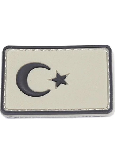 Türk Bayrağı Bej Taktikalı Küçük Peç Bej