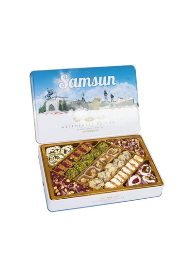 Tuğba Kuruyemiş Geleneksel Tatlar Metal Kutu 540 Gr Samsun Turkish Delight