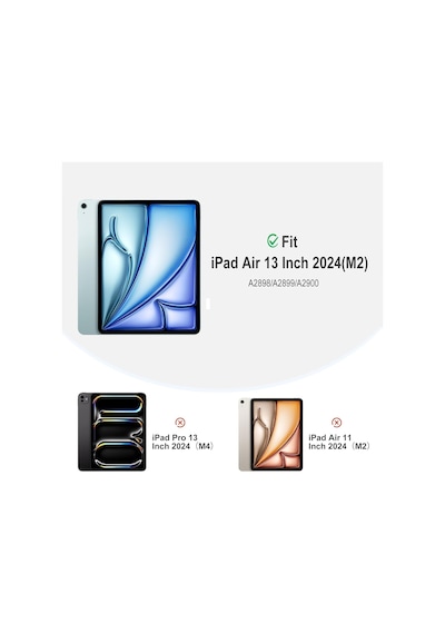 Apple Uyumlu iPad Air 13" M3 2025 / M2 2024 Kılıf Kalem Şarj Bölmeli Stadlı Uyku Modlu Silikon Akıllı Case