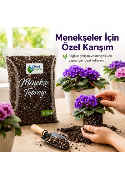 Menekşe Toprağı Afrika Menekşesi Saksı Çiçeği Yetiştirme Karışımı 5 Litre 5 L