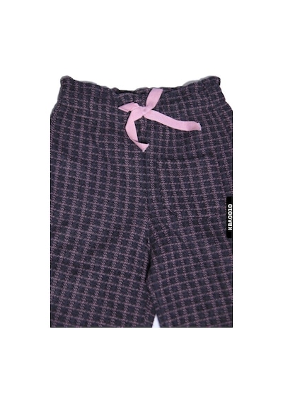 Xo Kids Kız Bebek Kareli Örme Pantolon 6-24 Ay 20525 Gri