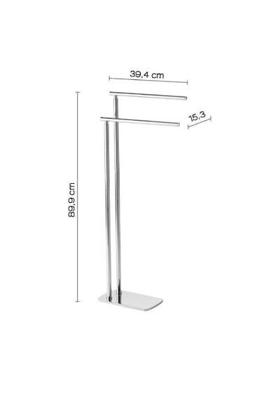 Florida Ayaklı Havluluk, İkili, 15.3 X H89.9 X 39cm - Krom
