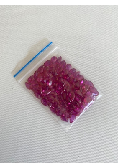 Armut Kesim Sentetik Taş 4x6mm 100 Adet Fuşya