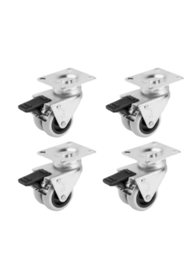 Hts 346 Tabla Bağlantılı Frenli 50 Mm Mobilya Tekerlek 4 Adet
