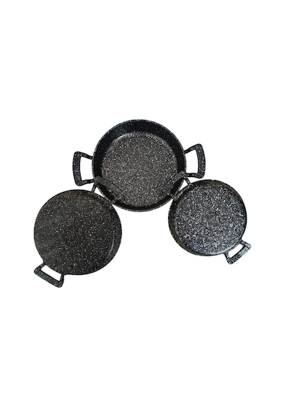 Mybru Döküm Omlet Tava 3'lü Set 18-20-22 Cm Siyah