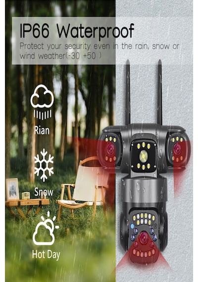 O-kam 6030 3mp+3mp+3mp 9mp Wi-fi 3 Lens Alert Ptz