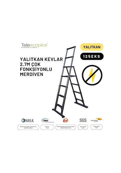 2.7m Kevlar Yalıtkan Çok Fonksiyonlu Merdiven 20ackv - 125eks