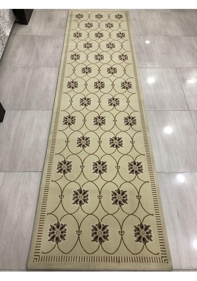 Saray Halı Tifanny 10545 R 80X300 Kahve Krem 3 Metre Yolluk !