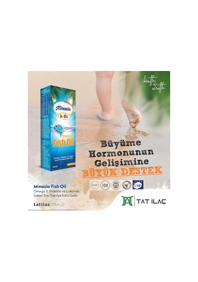 Minasia Kids Fish Oil Omega 3 Balık Yağı Şurup 150 ML