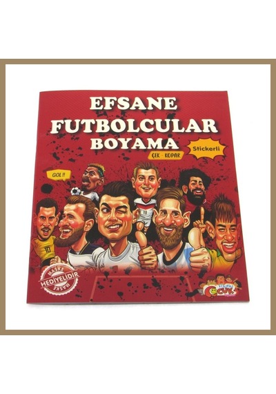 Bezos Efsane Futbolcular Çıkartmalı Maskeli Boyama Kitabı 22