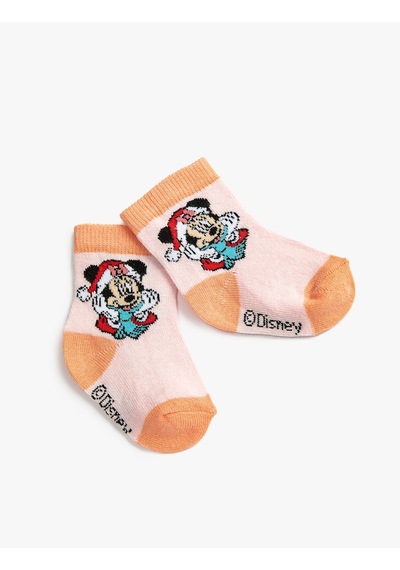 Koton Minnie Mouse Baskılı Çorap Lisanslı Pembe 3smg80009aa Gül Gülkurusu