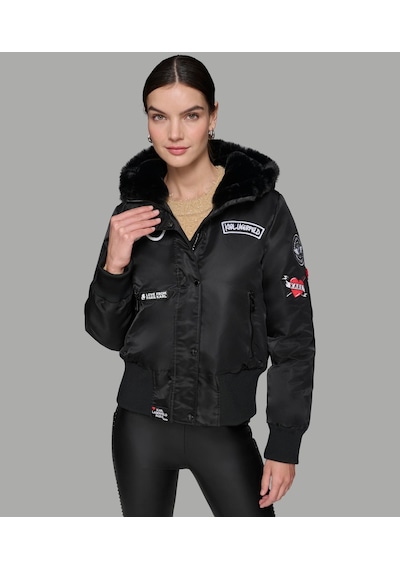 Karl Lagerfeld Kadın Mont Lwomp839-blk Siyah