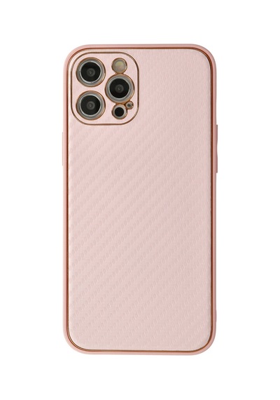 Apple iPhone Uyumlu 12 Pro Kılıf Coco Karbon Silikon - Pembe Bzsxx00 1