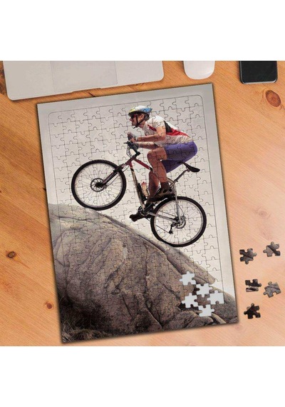 Dağdaki Bisikletçi-sporcu 240 Parça Puzzle Yapboz-02246